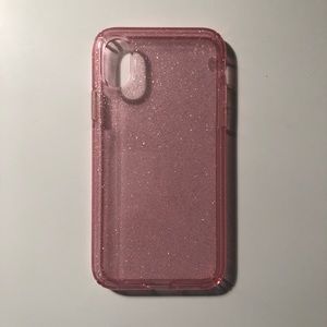 Pink Glitter Speck iPhone X/XS Case